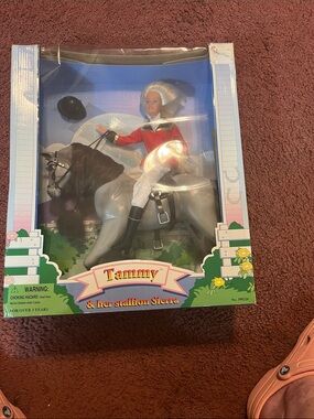 Tammy & Her Stallion Sierra Doll with Gray Horse and Blonde Rider